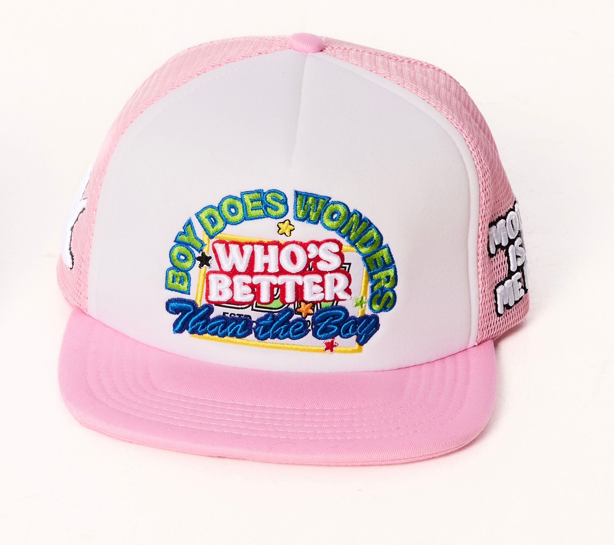 Who's better than the boy Cap - Pink/White