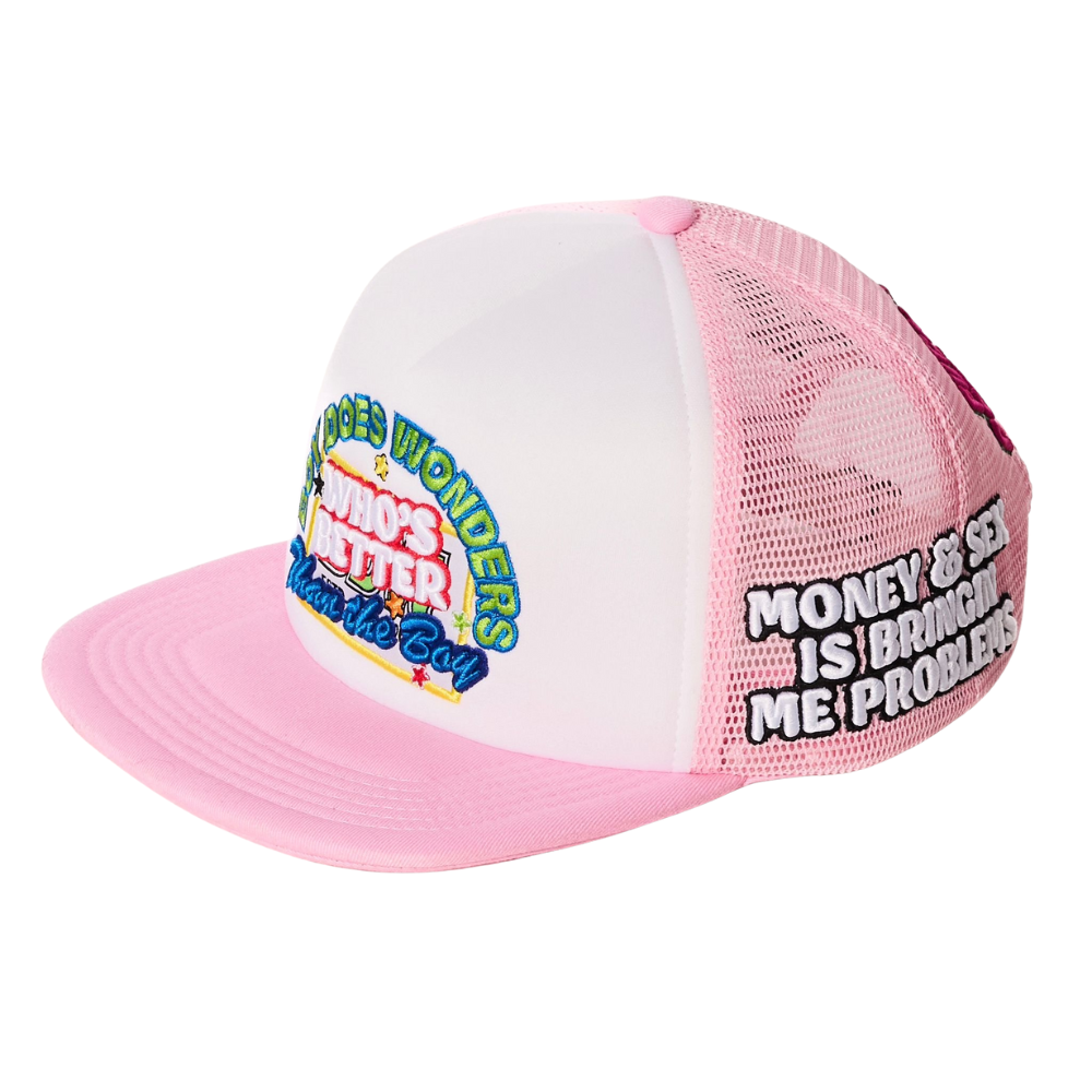 Who's better than the boy Cap - Pink/White