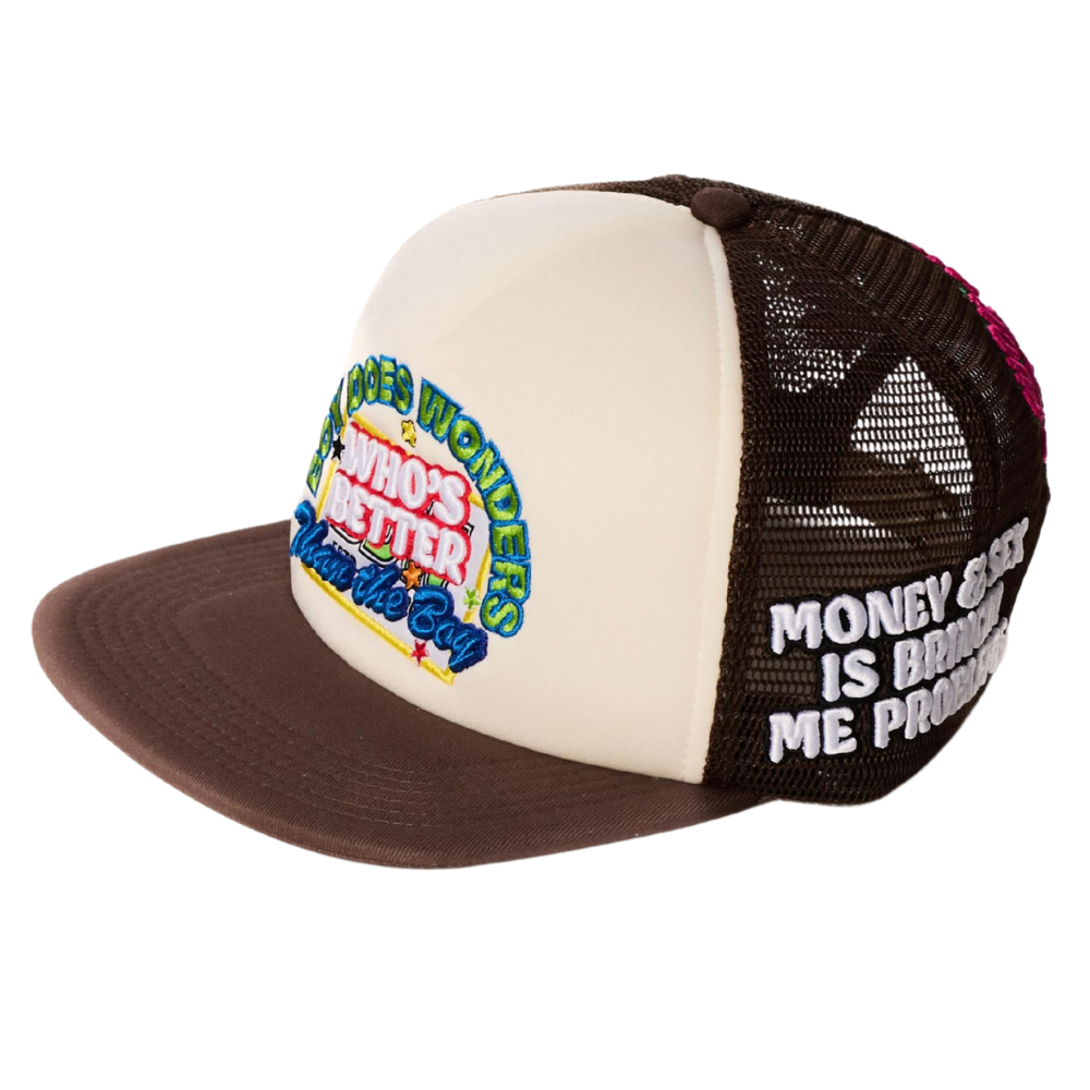 Who's better than the boy Cap - Brown/Cream